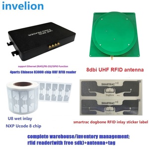 UHF RFID 8dbi circolare passivo IPX4 1-3m Antenna 860-960mhz Ip SMA Rj45 Tcp/ip 4 porte rete Rfid Controller di accesso Invelion