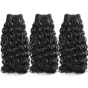 SDD Pixie Curls Black Brown Colors Vietnamese Bouncy Curly <strong>Human</strong> Hair Weave Bundles Pissy Hair Extension - Product Image 5