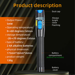 อุปกรณ์ไฟเบอร์ออปติกตัวแสดงความผิดภาพ5MW พร้อมอะแดปเตอร์ FC ชายเป็น LC หญิงสำหรับการทดสอบใยแก้วนำแสง - Product Image 4