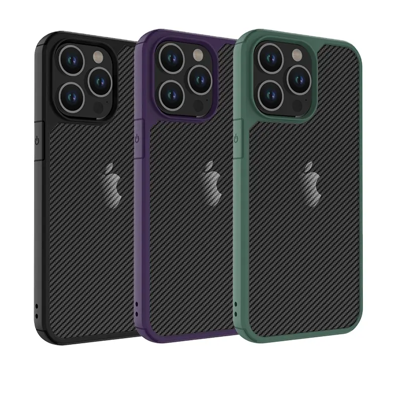 Étui en fibre de carbone pour iPhone 15 Pro Max étui de protection mince mince pour iPhone série 15