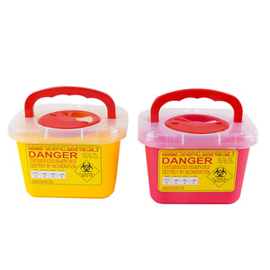 All'ingrosso coperchio rotante design 3L ago quadrato affilato contenitori di rifiuti medici portatili per ospedale della clinica - Product Image 1