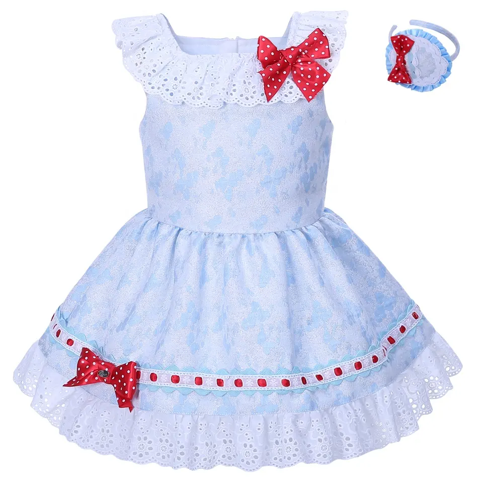 OEM Pettigirl-ropa de boutique para niños, ropa de diario para chica alta, azul