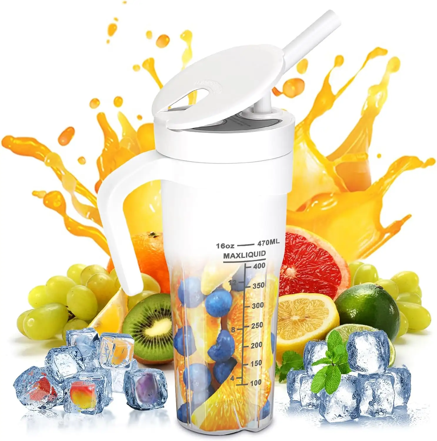 Becher wiederauf ladbare elektrische USB drahtlose Fruchtsaft presse Mini Fresh Juice Blender tragbare Mixer