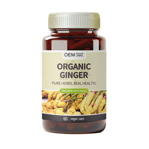 Organic Ginger Root Capsules | 1,200 Mg Pure Ginger Powder Per Serving | 60 Vegan Capsules | Improve Immunity | Pregnant Women - Product Image 1