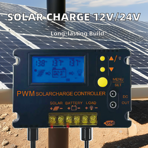 PWM 30A Контроллер заряда солнечной батареи, автоматический переключатель, светодиодный/ЖК-дисплей, ROHS Сертифицированный 30ASolar, регулятор батареи и контроллер освещения - Product Image 2