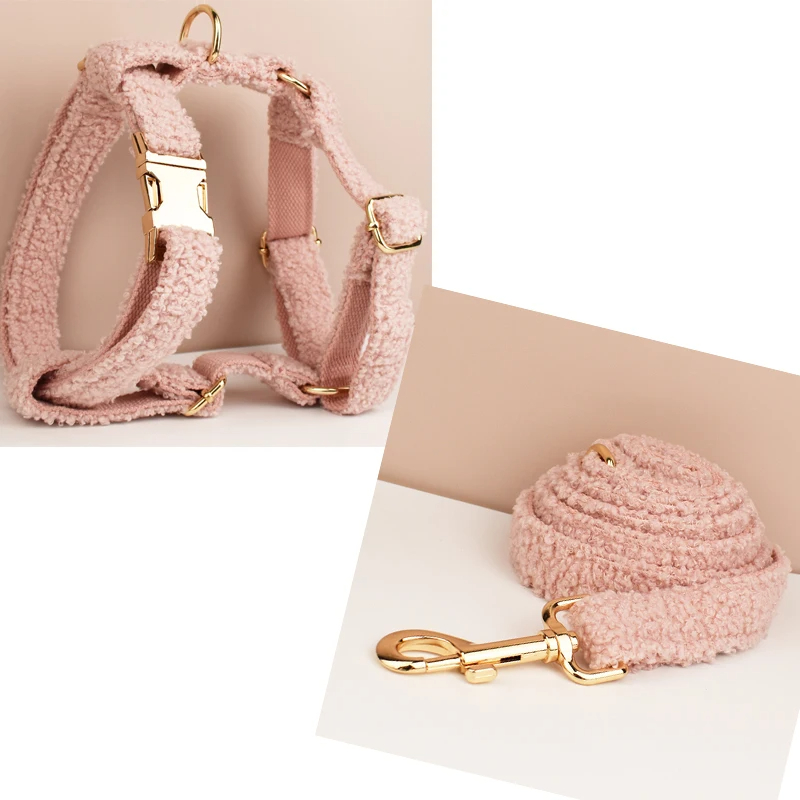 Pink-harness leash