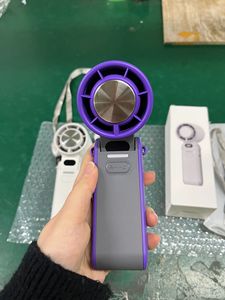 Dropshipping迷你便携式手扇100风速3600毫安<span class=keywords><strong>USB</strong></span>电池可充电发光二极管数字显示颈部悬挂风扇