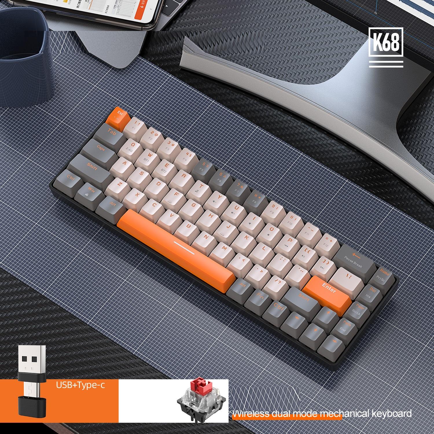 Axe blanc-rouge orange