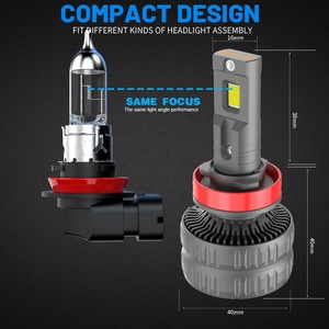 T102 h11 h7 hb3 h3 h8 dijital ekran sürücü canbus 1200w 800w 500w yanıp uzaktan kumanda 4575 cips araba için led farlar - Product Image 4