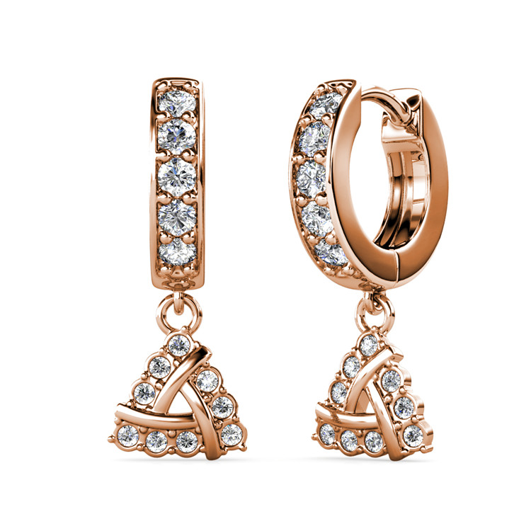 Pendientes Mini Huggie de Plata 925 con Baño de Oro Rosa de 18k