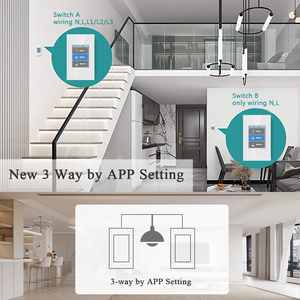 Lanbon บ้านอัตโนมัติสวิตช์ LCD WIFI สมาร์ทโฮมที่มีการใช้พลังงานทำงานกับชุดบ้าน Google Alexa