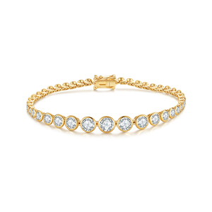 18K vàng IGI 4.2 Carat queensun cổ điển phòng thí nghiệm trồng Kim Cương Vòng đeo tay Gradient thiết kế bong bóng VS de Vòng đeo tay Kim Cương - Product Image 1