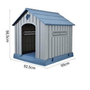 OEM/ODM büyük Pet köpek evi katı desen açık köpek kulübesi su geçirmez plastik köpek evi - Product Image 6