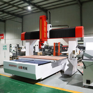 Máquina cortadora de piedra de sierra de puente CNC de 5 ejes, fresadora de madera de un solo husillo para sistema de Control Mach3 de granito de mármol - Product Image 2