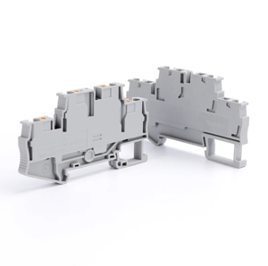 Bloque de terminales de empuje de doble capa, 28A, 500V, PTTB4, para aplicaciones de resorte automotriz, montaje en riel DIN HECHO DE PC y nailon - Product Image 2