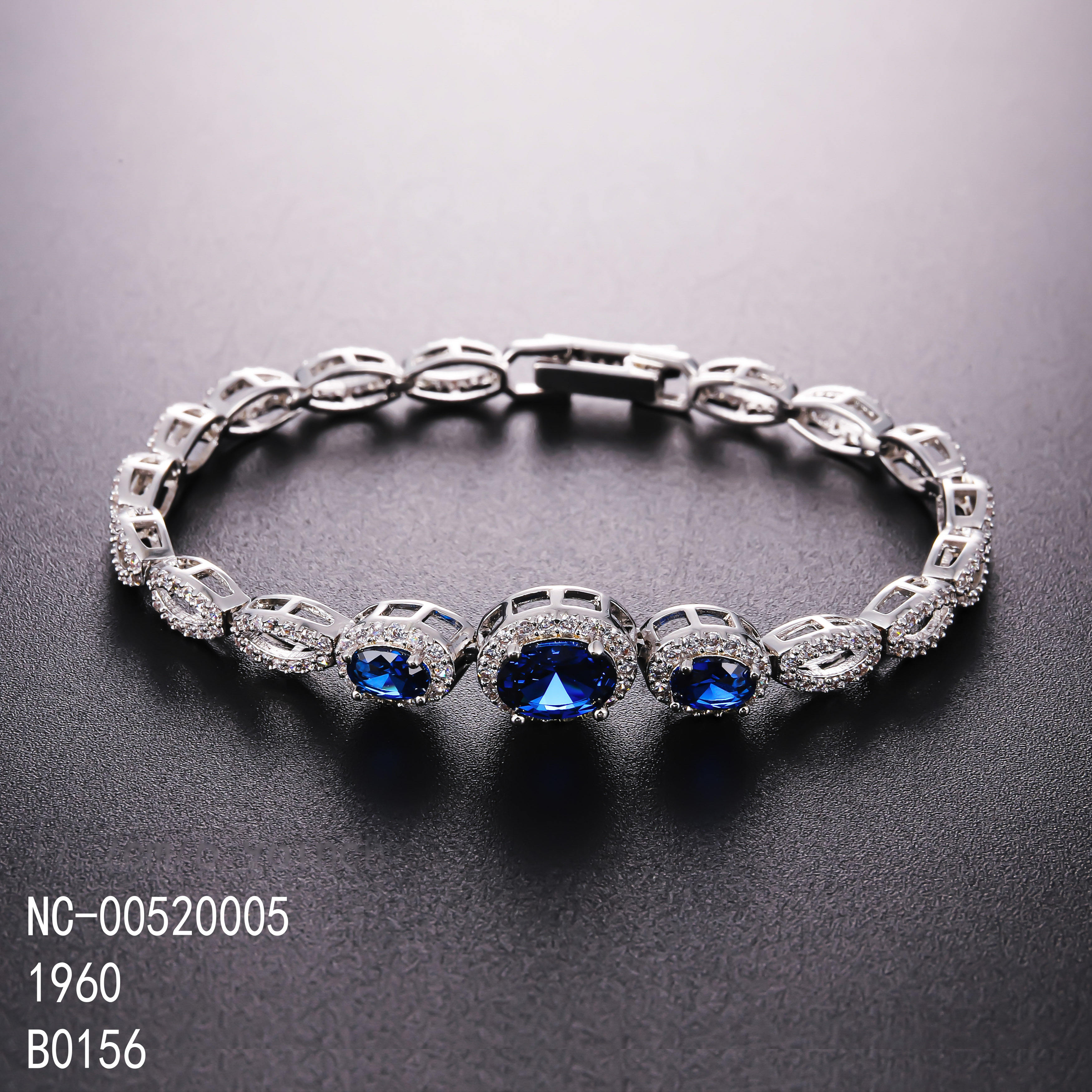 Bleu + Rhodium plaqué