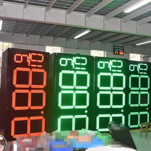 จอแสดงดิจิตอลหน้าจอแก๊สแบบตั้ง7ส่วนป้ายน้ำมันแบบตั้งป้ายไฟ LED สีแดงแบบเดี่ยว