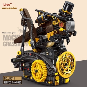 New JD011-<strong>48</strong> Mechanical Insect Series Building Block Educational Toy <strong>Model</strong> <strong>1</strong>:8 Scale Plastic Cross-Border Grasshopper Electronic