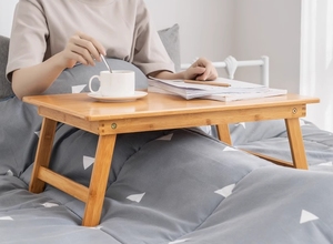 All Bamboo Free <strong>Installation</strong> Student Homework <strong>Table</strong> Folding Bed Desk Convenient <strong>Computer</strong> Tray Lazy Outdoor Stand - Product Image 4