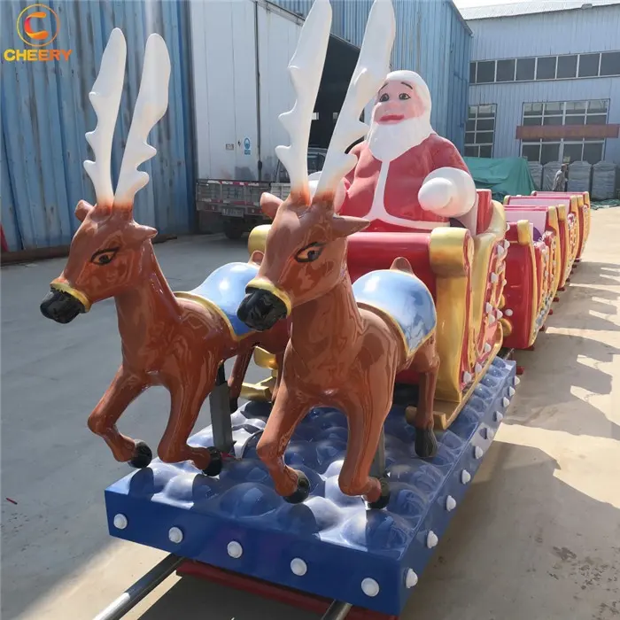 NOVO parque de diversões passeio crianças elétrico pequeno comboio De Natal Papai Noel mini passeios de trilha do trem das crianças