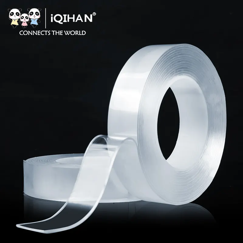 Nano cinta adhesiva de doble cara de espuma acrílica reutilizable para coche redonda personalizada 10m para prensa en uñas