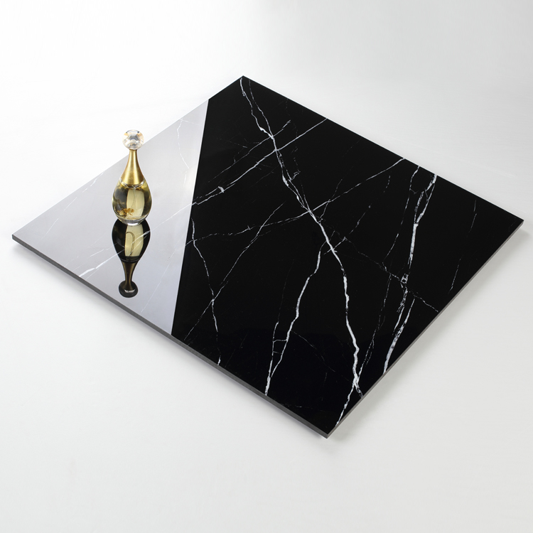 Factory Direct Sales Modern Black and White Like Marble Polished Tile