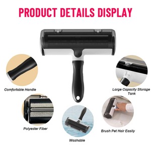 Chuyên Nghiệp 5-Mảnh Pet Grooming Kit: Đa Chức Năng, Tự Làm Sạch Con Lăn Bàn Chải, Nail Clipper, <span class=keywords><strong>Scraper</strong></span>, Deshedding Găng Tay. - Product Image 2