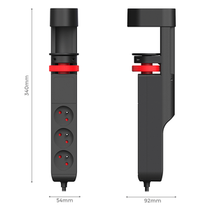 Enchufe de escritorio de mesa francés 250V 16A con salida de enchufe múltiple de 3 vías y 2 puertos USB a para el hogar y la Oficina - Product Image 2