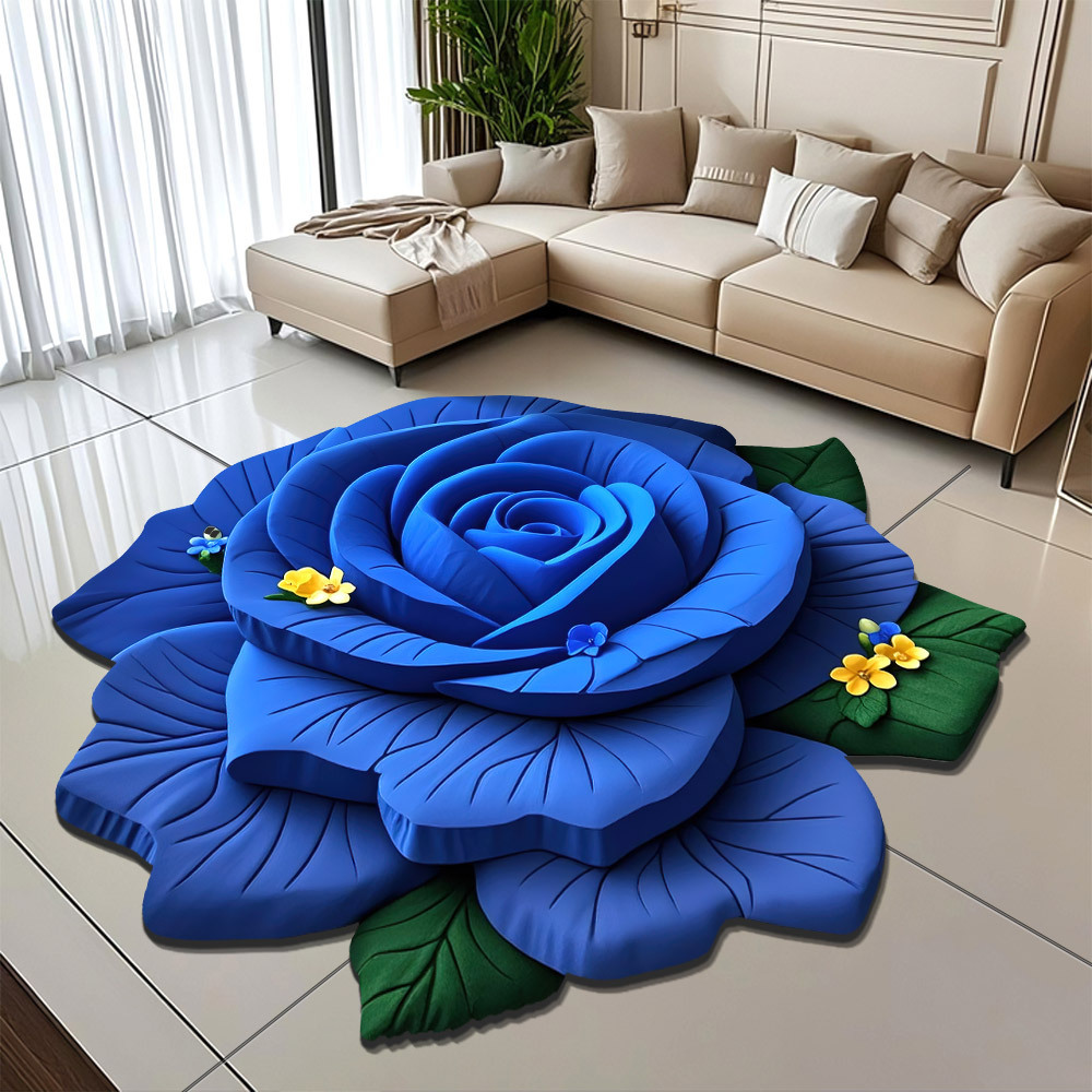 3d visual stereoscopic flower - two blue