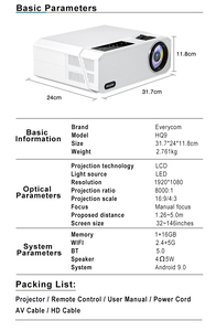 Everycom HQ9 Movie Video Smart Android 9.0 LED Video Projector - Product Image 6