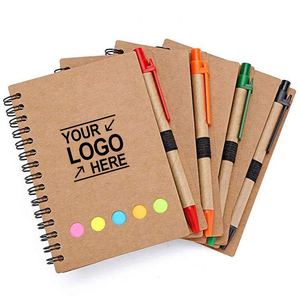 Personalized Spiral Eco <strong>Memo</strong> Sticky <strong>Notes</strong> Flag Kraft Paper <strong>Notebook</strong> Mini Small <strong>Notebook</strong> Custom Notepads With Pen and Sticky <strong>Note</strong>