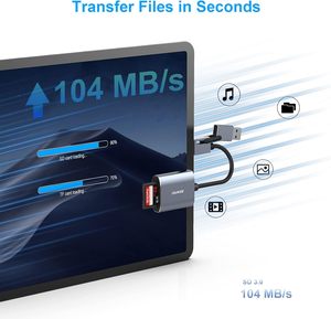 BENFEI Universal SD-Speicher kartenleser USB-Kartenleser Typ C/Typ A zu SD TF - Product Image 3
