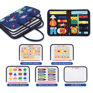 Montessori meşgul kurulu erkek kız hediyeler için duyusal oyuncaklar Toddlers otizm eğitim seyahat oyuncak yoğun kitap hissettim