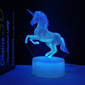 <strong>New</strong> Floor Stall <strong>Hot</strong> Product unicorn Night Light Custom <strong>New</strong> Strange Lamp Creative <strong>Led</strong> Lamp with Crackle Base - Product Image 3