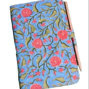 Handmade Cotton Fabricated Journal with Pencil Lock <strong>Block</strong> <strong>Print</strong> <strong>Notebook</strong> of Export Quality Flower <strong>Printed</strong> <strong>Notebook</strong> With Fashion - Product Image 1