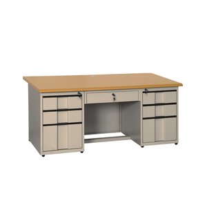 Muebles de oficina de acero, mesa de ordenador con armario de almacenamiento, archivador, 2 cajones, escritorio de oficina - Product Image 3