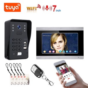 Intercomunicador de seguridad para el hogar con pantalla de 7 pulgadas, sistema de teléfono y puerta, WIFI, RFID, huella digital, vídeo, TUYA, precio al por mayor - Product Image 2