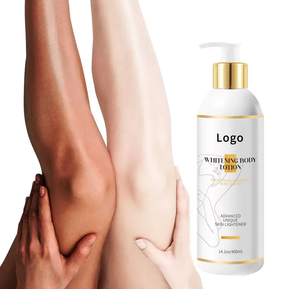 Loción Bodi blanca orgánica de Etiqueta Privada, crema corporal de belleza Natural, Leche hidratante, loción corporal blanqueadora para piel negra