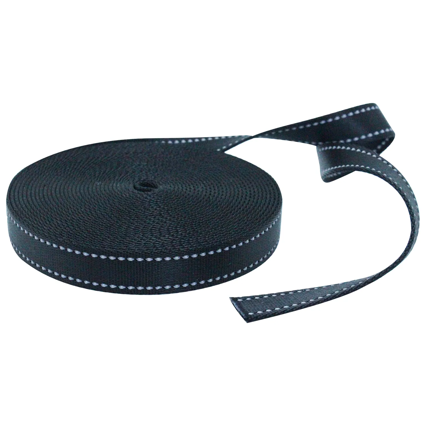 Giả nylon hai mặt phản chiếu lụa Webbing nhà máy tùy chỉnh dây đai giả Nylon Pet Dog khai thác với sợi phản quang