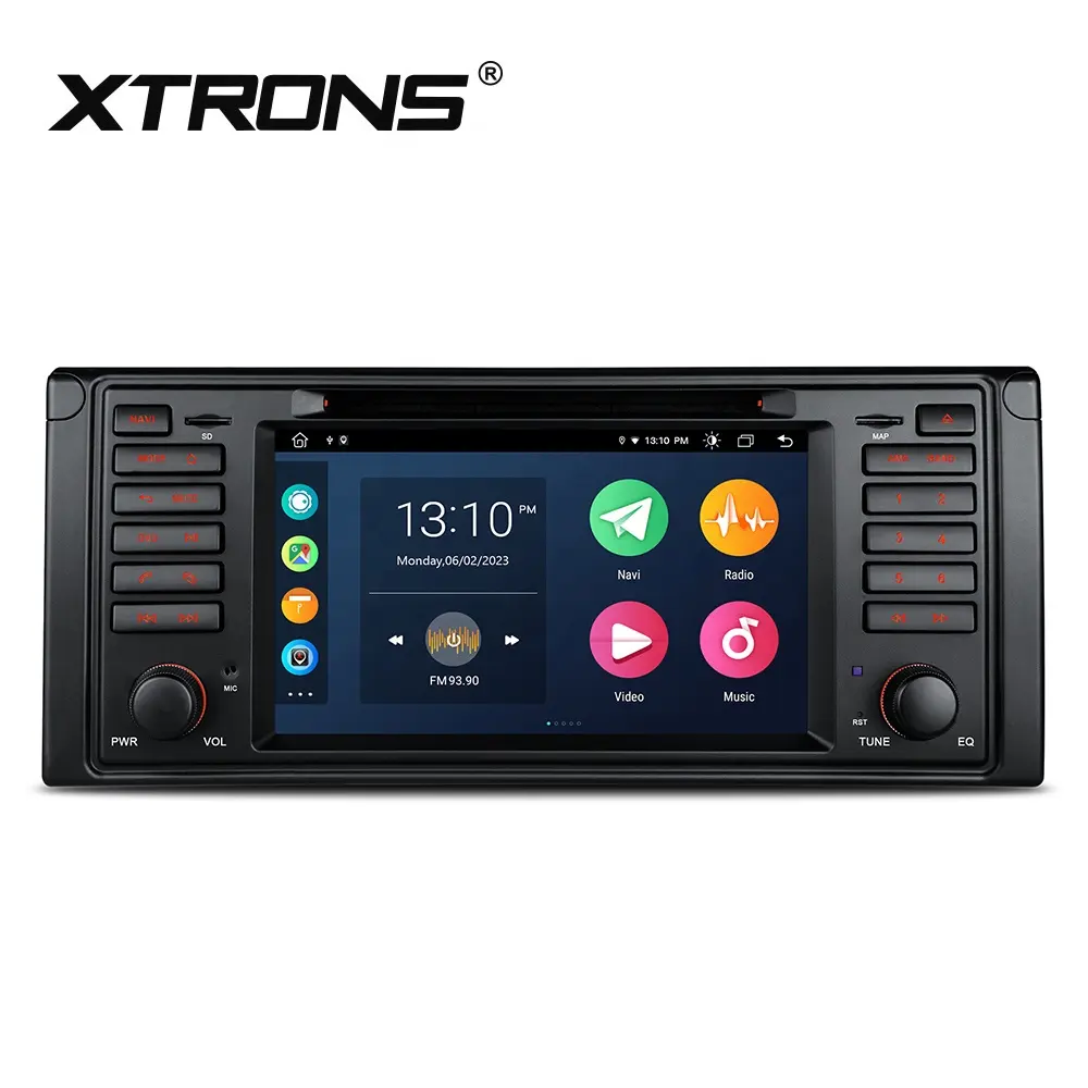 Xtrons 7 "Autoradio Voor Bmw E39 1995-2003 Android12 Carplay Android Auto Dsp 1 Din Autoradio Auto Cd Speler