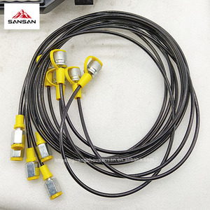 Bộ dụng cụ đo áp suất thủy lực 5 đồng hồ đo kèm đầu nối chữ T dùng cho máy xúc - Product Image 4