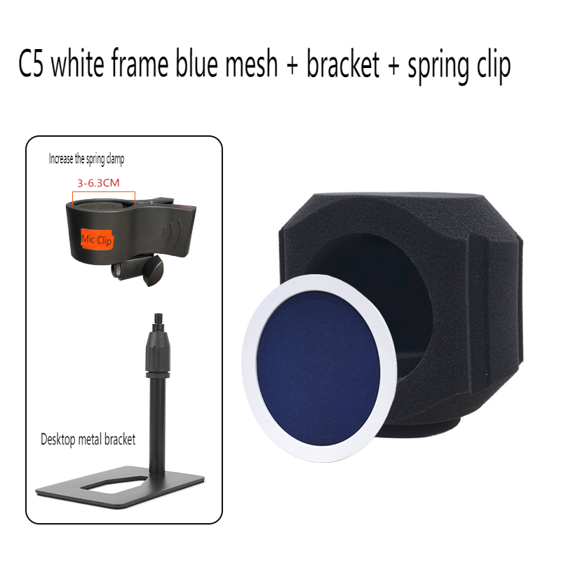 C5 telaio bianco rete blu + supporto + morsetto a molla