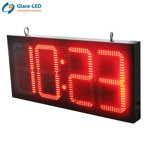 Außenbereich wasserdicht Led digital doppelseitige Zeit und Temperatur Zeichen Led-Timer-Display Led-Wanduhr - Product Image 4
