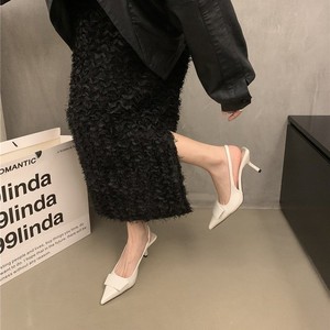 春秋新款优雅高跟鞋女式MT-7金属小方趾细高跟鞋单带背带 - Product Image 3