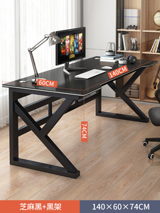 Escritorio de ordenador moderno contemporáneo Mesa de oficina de estilo contemporáneo extensible para estudiantes Escritura Juegos Alquiler de Casa Metal - Product Image 6