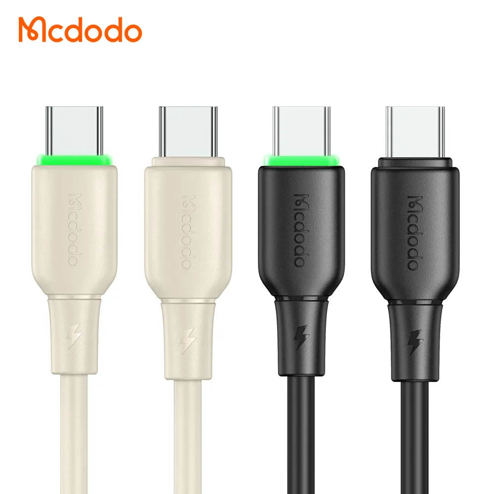 Mcdodo 477/476 1.2M 60W USB-C 케이블 65W Led 실리콘 권선 없음 슈퍼 충전 65W Pd 유형-c to type-c 케이블 iPad 아이폰 15