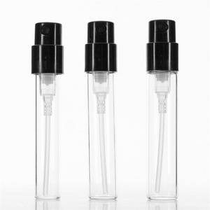 免费样品透明管空瓶1.5毫升2毫升2.5毫升玻璃香水喷雾瓶迷你可再填充香水样品瓶 - Product Image 1