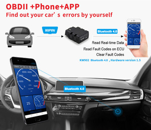 KONNWEI KW902 Bluetooth 4.0 5.0 ELM327自動OBD2コードリーダースキャナー診断スキャンツールELM327 for IOSAndroid - Product Image 5