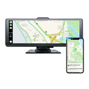10.26 inç çift Lens ön panel kamerası Carplay Android oto dikiz aynası araba dvr'ı eğlence ses multimedya oynatıcı
