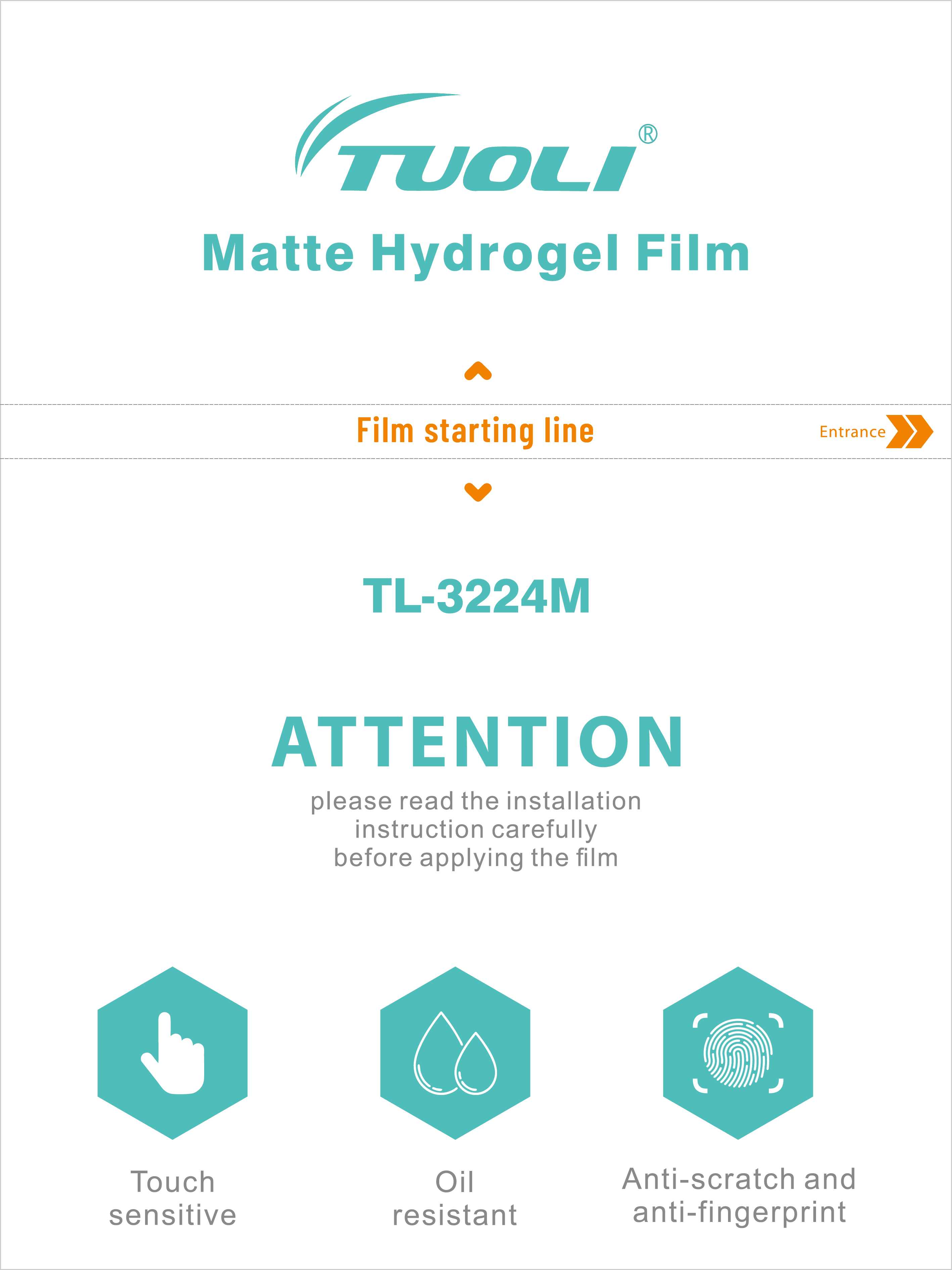 324*240mm Matte Hydrogel Film